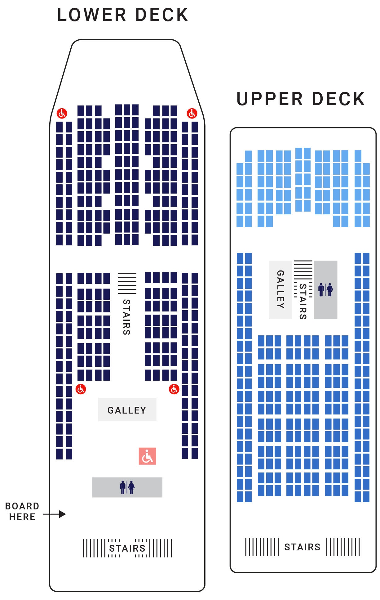Victoria Clipper V Deck and Seating Layout